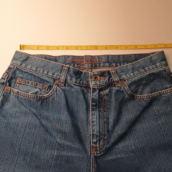 Lauren Jeans Co Premium Size 8 Mid Rise Boot Cut Medium Wash 100% Cotton - Picture 6 of 9